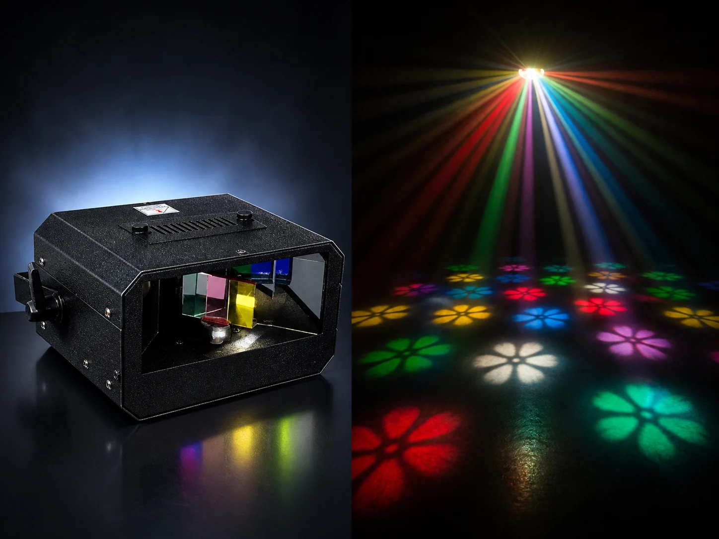 Световой прибор Galaxy Light GL-0071 Flower Prism с цветными стеклами